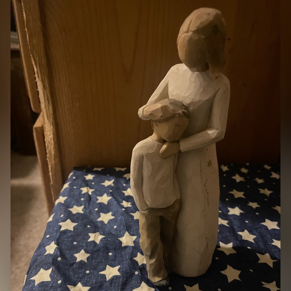 Woman/Boy Willow Tree figurine
